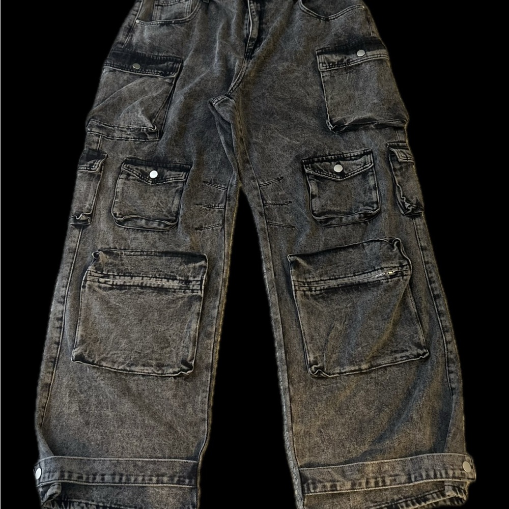 Stylish Black Wide Leg Jeans